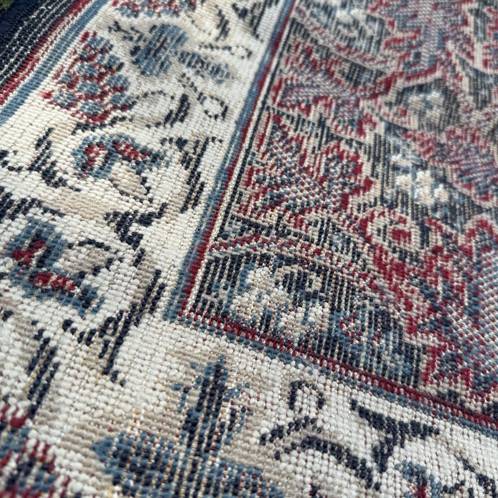 Vintage Turkish Runner Rug L 6'8.5" x W 1'10.5" Navy Blue, Multi-color Design - Picture 16 of 16